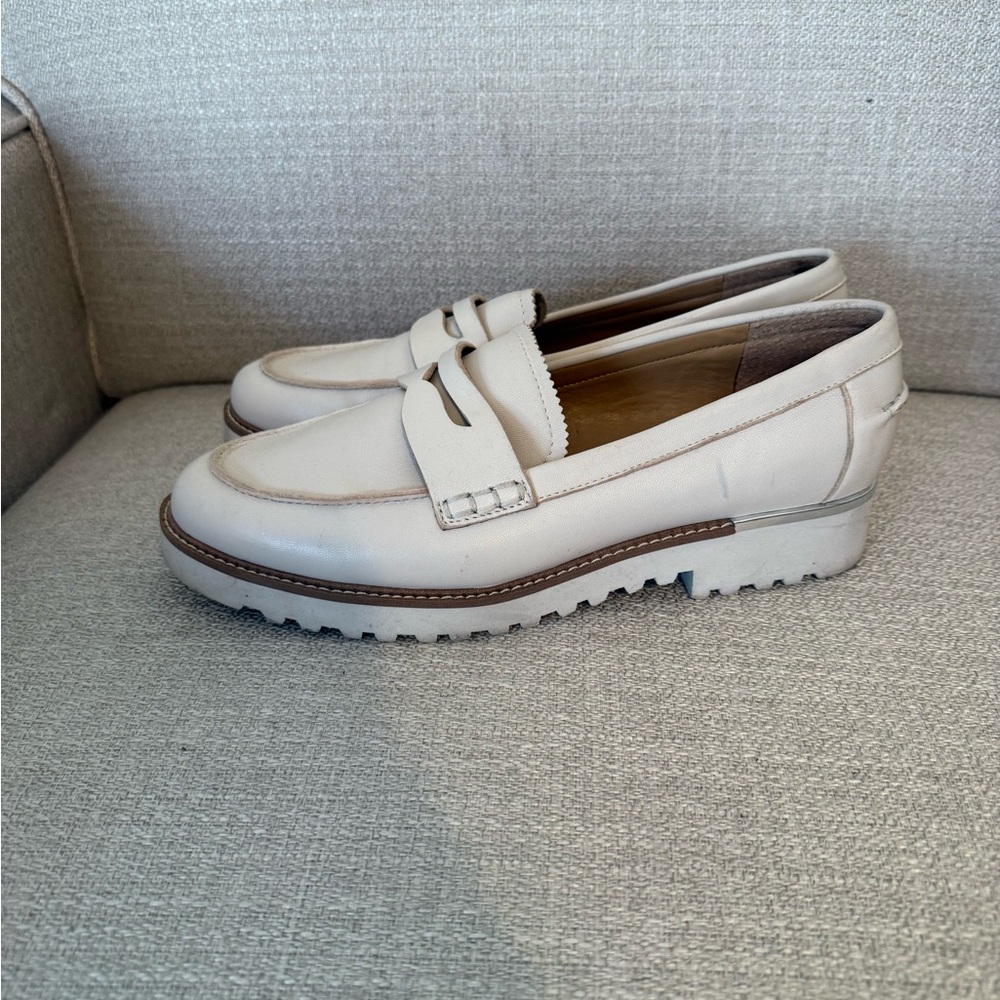 Franco Sarto Y2K Style chunky Loafer normcore Leather Loafer Size 8
